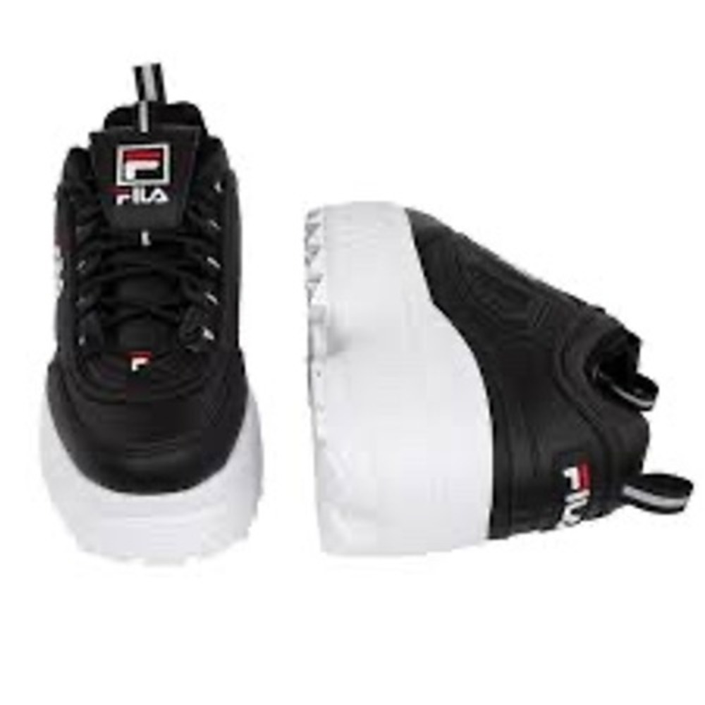 FILA Disruptor II Premium Platform Sneakers Black White sz 6.5 Chunky Shoes NEW - Picture 10 of 16